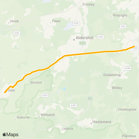 Stagecoach South  map