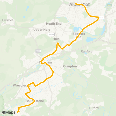 Stagecoach South  map