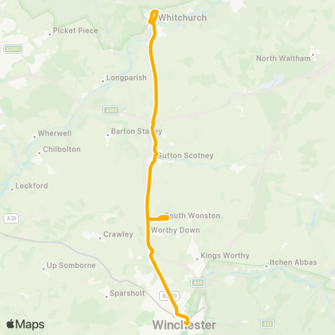 Stagecoach South  map