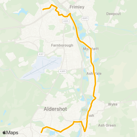 Stagecoach South  map