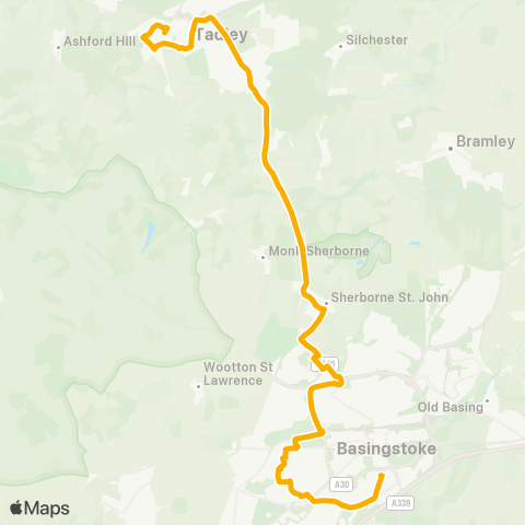 Stagecoach South  map