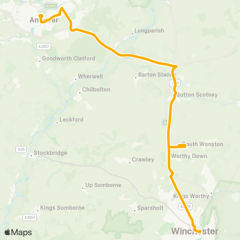 Stagecoach South  map