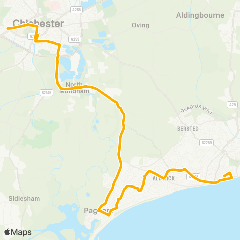 Stagecoach South  map