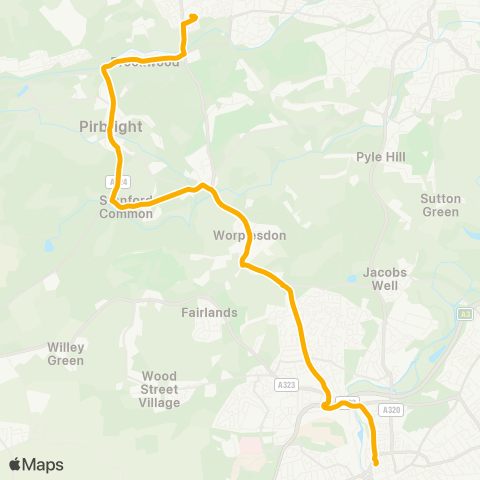 Stagecoach South  map