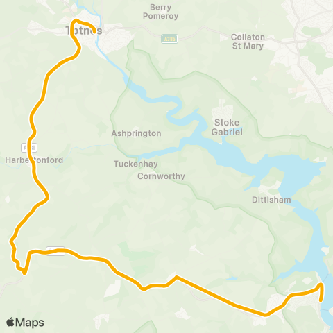 Stagecoach South West Pontoon - Opposite Royal Seven Stars Hotel (Stop E) map