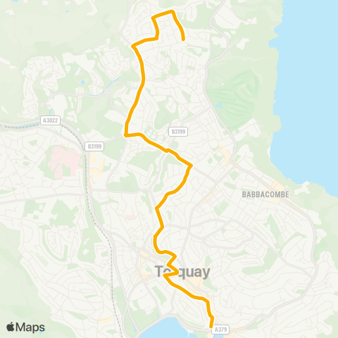 Stagecoach South West Swedwell Road - Cary Parade map