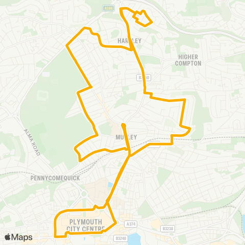 Stagecoach South West Royal Parade (Stop A17) - Royal Parade (Stop A17) map