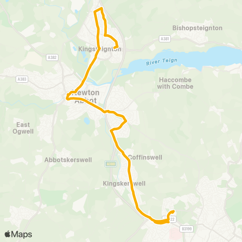 Stagecoach South West Vicarage Hill - Marks / Spencer map