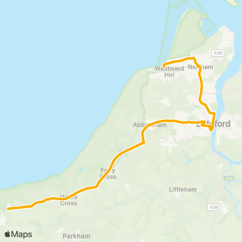 Stagecoach South West Car Park - Atlantic Academy map