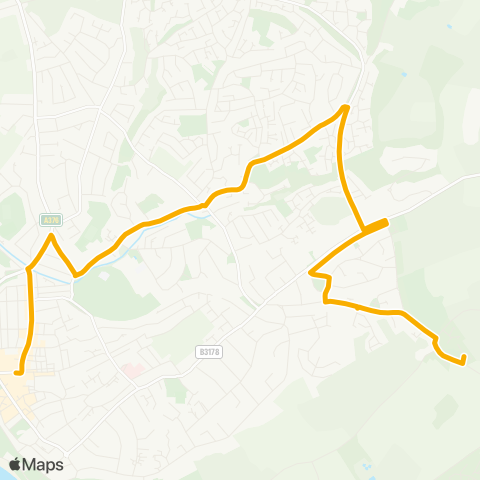 Stagecoach South West Rodney Close - Parade (Stop A) map