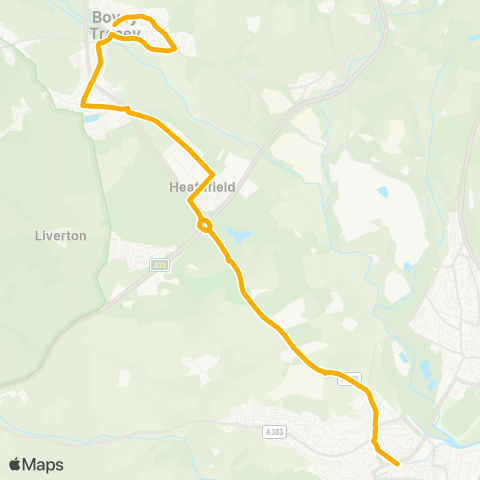 Stagecoach South West Tesco Exp (Stop B) - Sherborne Rd (Stop B) map