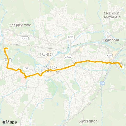 Stagecoach South West Silk Mills P&R - Gateway P&R map