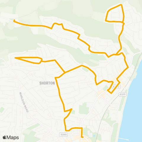 Stagecoach South West Hyde Road - Occombe Farm map