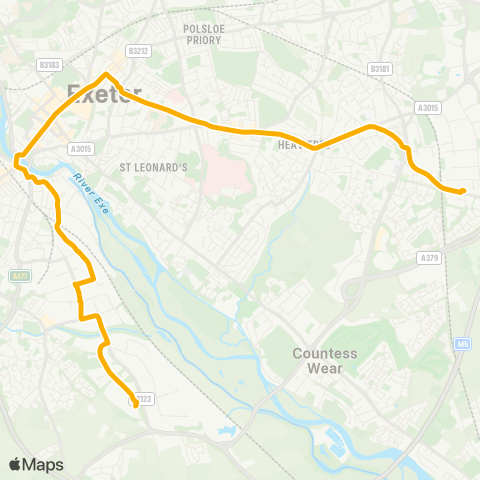 Stagecoach South West Sowton P&R - Matford P&R map