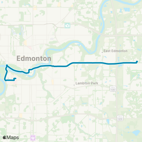 Strathcona County Transit Bethel - University of Alberta map