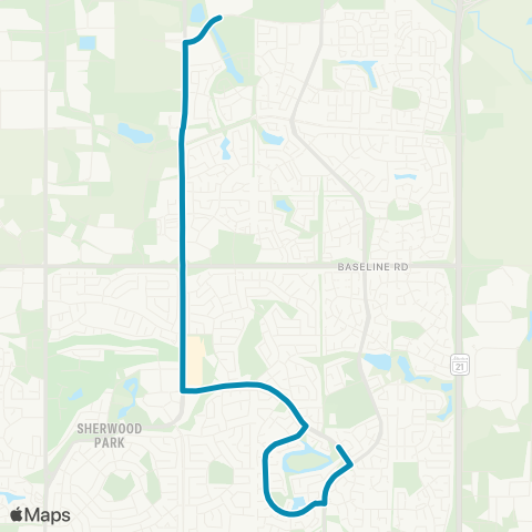 Strathcona County Transit Bethel - Nottingham map