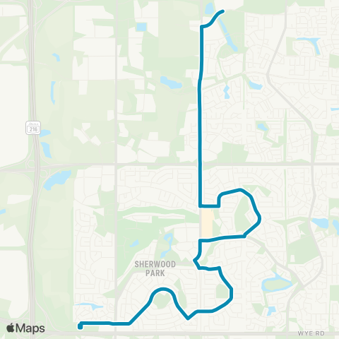 Strathcona County Transit Bethel - Ordze - Glen Allan map