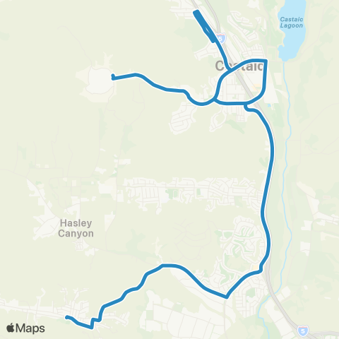 Santa Clarita Transit Castaic High School map