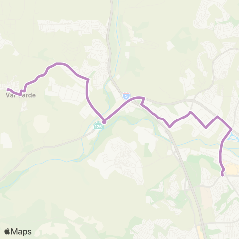 Santa Clarita Transit ValVerde / Transit Center map