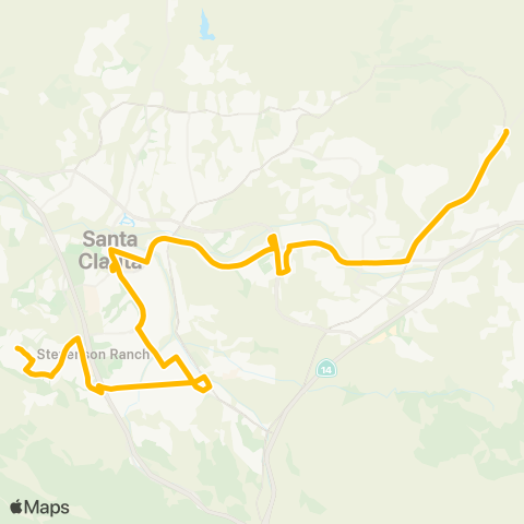 Santa Clarita Transit Stevenson Ranch / Vasquez Cyn map