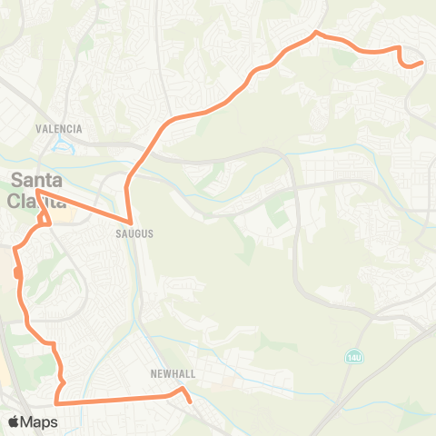 Santa Clarita Transit Plum Cyn / Newhall Metro map