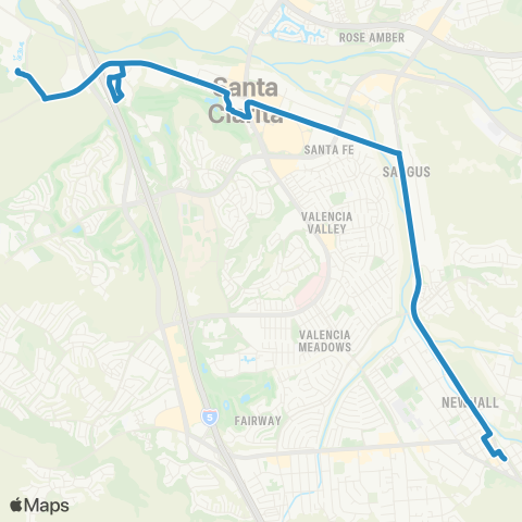 Santa Clarita Transit Six Flags map