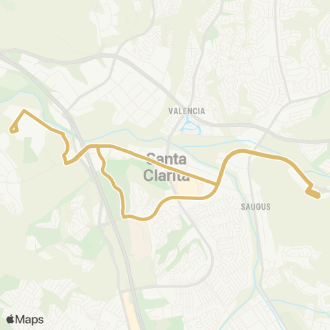 Santa Clarita Transit Magic Mountain map