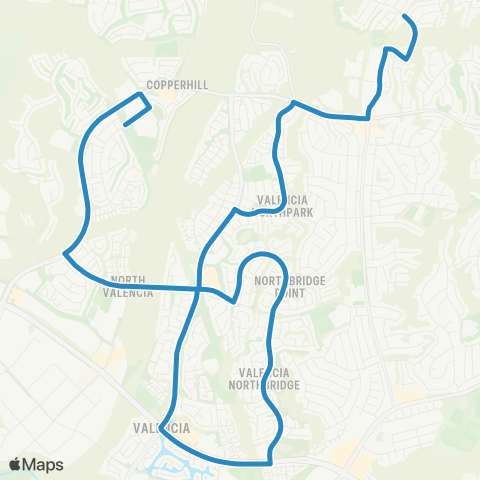 Santa Clarita Transit Rio Norte map