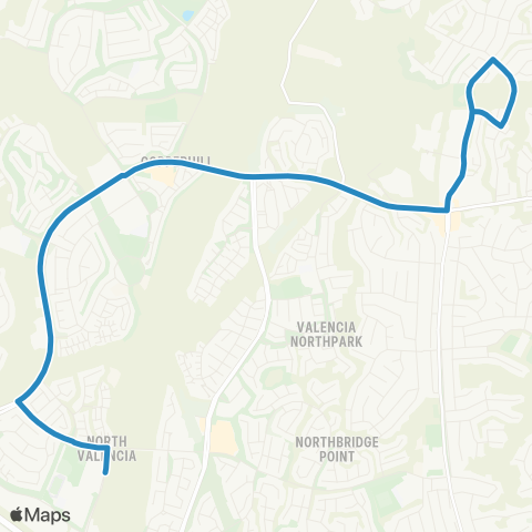 Santa Clarita Transit Valencia High map