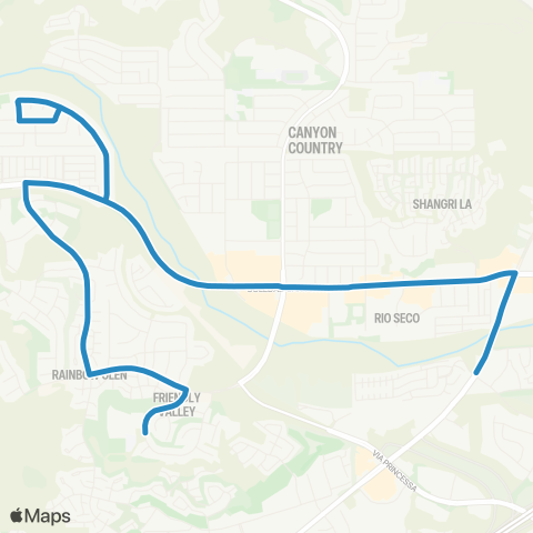 Santa Clarita Transit La Mesa Jr High map