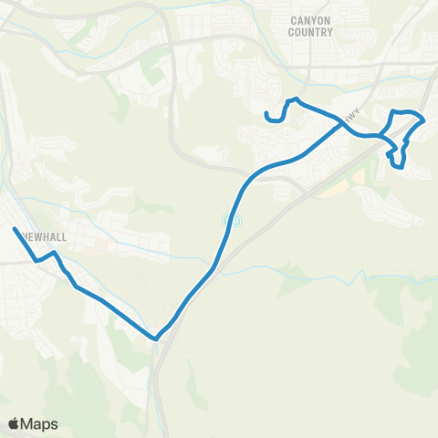 Santa Clarita Transit La Mesa Jr High map