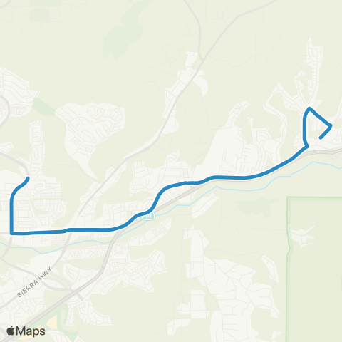 Santa Clarita Transit Canyon High map