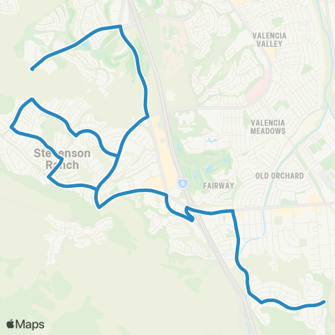 Santa Clarita Transit West Ranch / Rancho Pico map