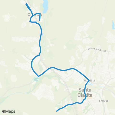 Santa Clarita Transit West Ranch High map