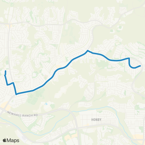 Santa Clarita Transit Arroy Seco Jr High map