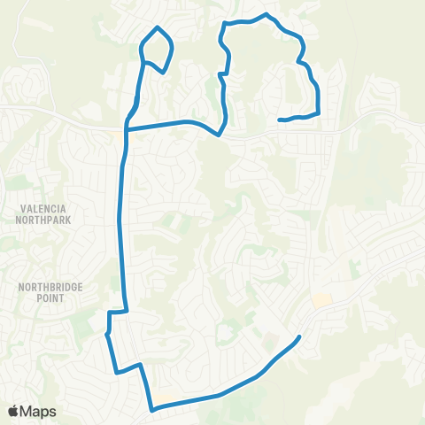 Santa Clarita Transit Arroyo Seco / Saugus map