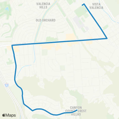 Santa Clarita Transit Placerita / Hart map