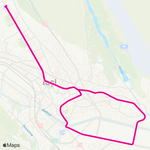 SCTP Copou - Targu Cucu - Podu Ros - Tatarasi - Copou map