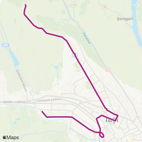 SCTP Dacia - Gara - Copou - Breazu map