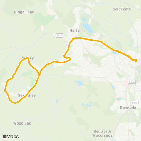 Stagecoach Midlands  map