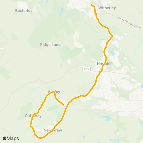 Stagecoach Midlands  map