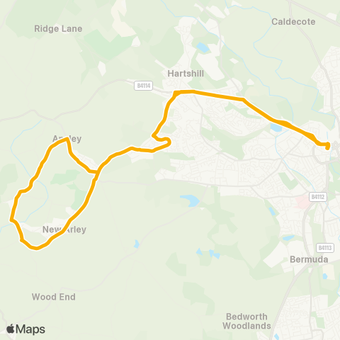 Stagecoach Midlands  map