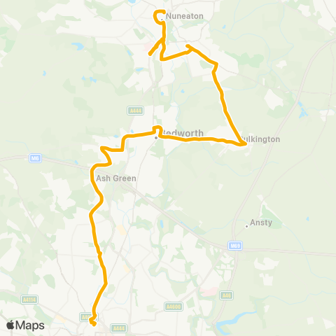 Stagecoach Midlands  map