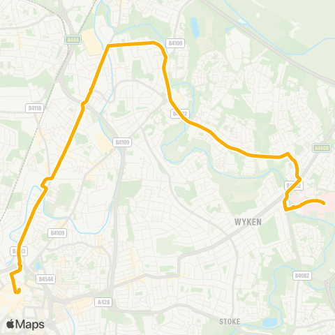 Stagecoach Midlands  map