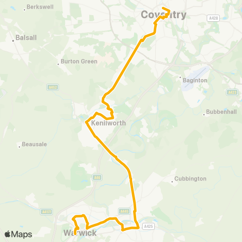 Stagecoach Midlands  map