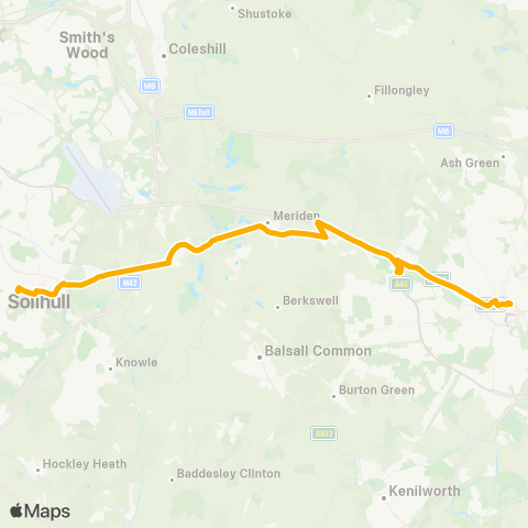 Stagecoach Midlands  map