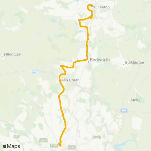 Stagecoach Midlands  map