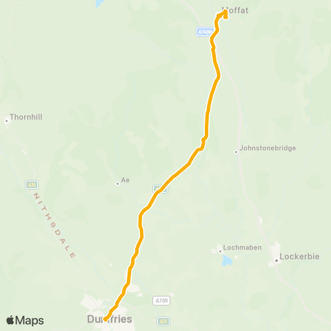 Stagecoach West Scotland Whitesands (Stance 2) - Rogermoor map