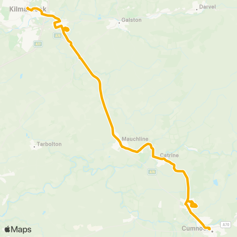 Stagecoach West Scotland Bus Sta (Stance 9) - Cumnock Bus Sta (Stance 3) map