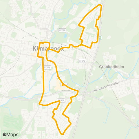 Stagecoach West Scotland Killoch Place - Killoch Place map